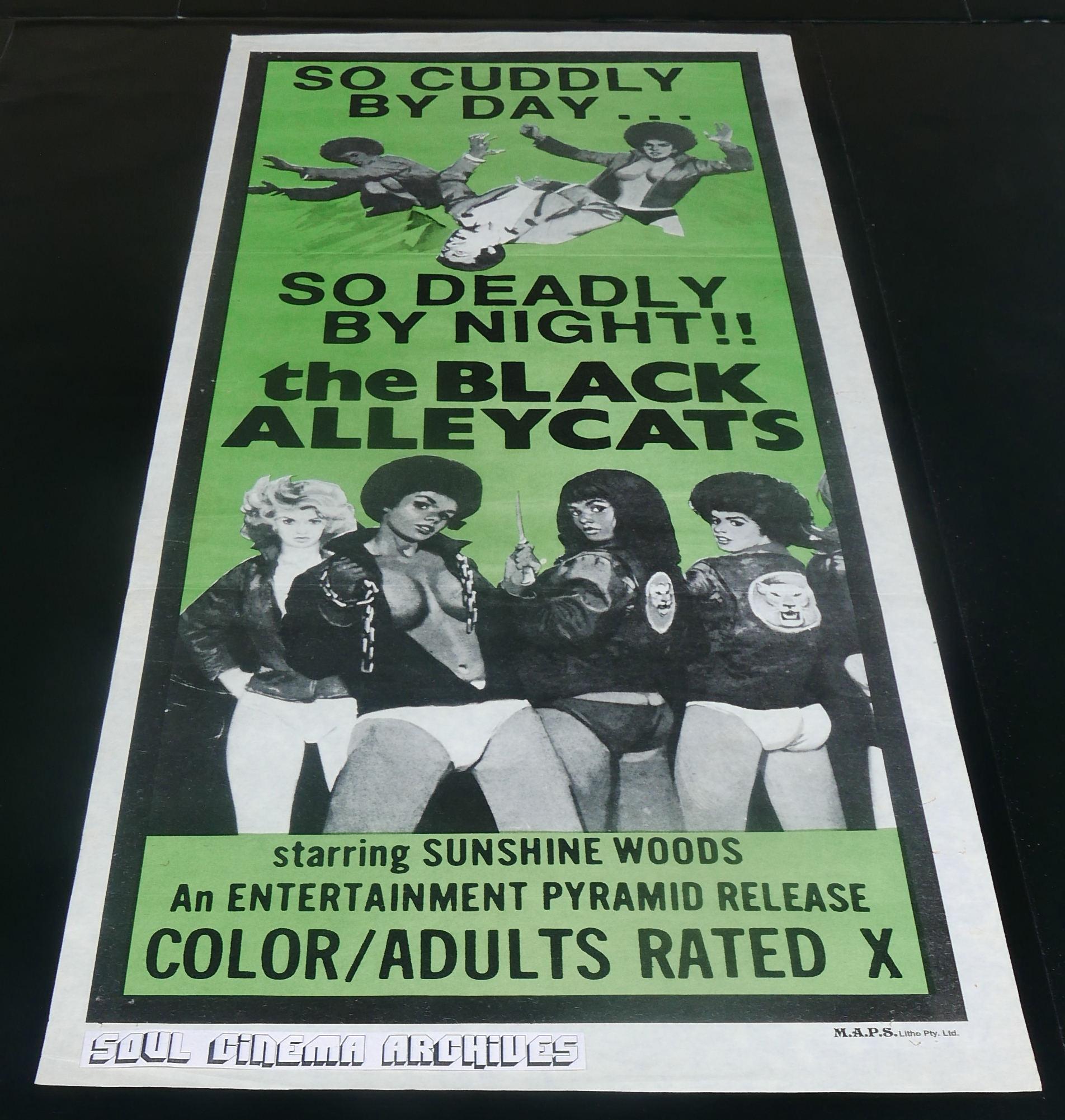 THE BLACK ALLEY CATS Australia / daybill ⋆ BLAXPLOITATION ARCHIVES